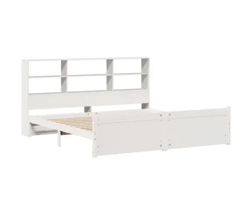 Gulta Ar Grāmatu Plauktu, Bez Matrača, 180X200 Cm, Priedes Koks Vidaxl