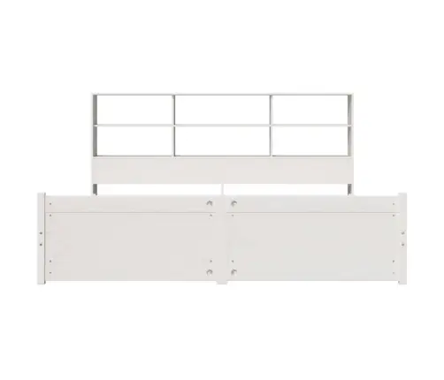 Gulta Ar Grāmatu Plauktu, Bez Matrača, 180X200 Cm, Priedes Koks Vidaxl