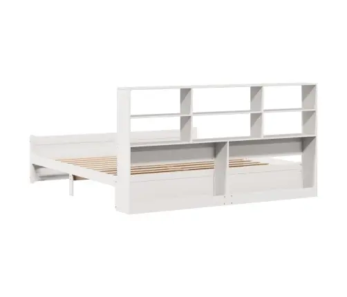 Gulta Ar Grāmatu Plauktu, Bez Matrača, 180X200 Cm, Priedes Koks Vidaxl