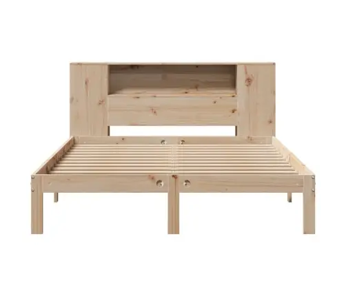 Lova Su Knygų Spinta Be Čiužinio, 140X200cm Pušies Masyvas