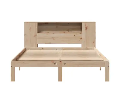 Gulta Ar Grāmatu Plauktu, Bez Matrača, 150X200 Cm, Priedes Koks Vidaxl