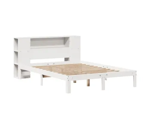 Gulta Ar Grāmatu Plauktu, Bez Matrača, 150X200 Cm, Priedes Koks Vidaxl