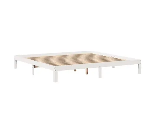 Gulta Ar Grāmatu Plauktu, Bez Matrača, 200X200 Cm, Priedes Koks Vidaxl