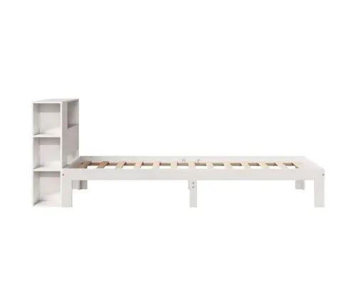 Gulta Ar Grāmatu Plauktu, Bez Matrača, 75X190 Cm, Priedes Koks Vidaxl