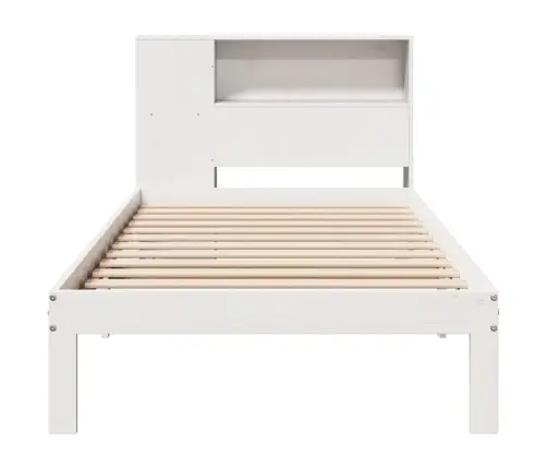 Lova Su Knygų Spinta Be Čiužinio, Balta, 90X190cm Pušis