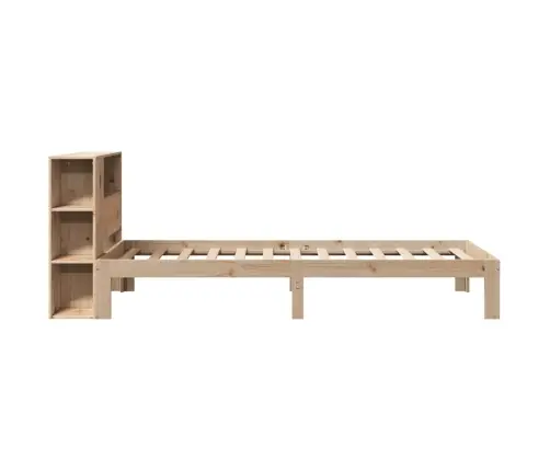 Lova Su Knygų Spinta Be Čiužinio, 90X200cm Pušies Masyvas