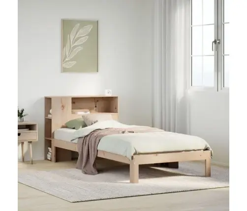 Riiuliga Voodi Ilma Madratsita, 100 X 200 cm Männipuit