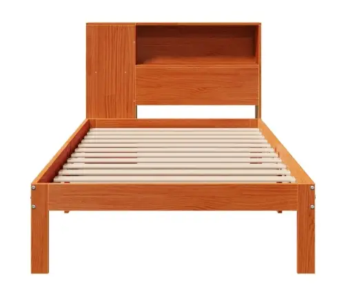 Lova Be Čiužinio/Su Knygų Lentyna, Ruda, 75X190cm Pušis