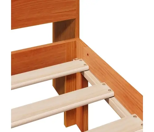 Lova Be Čiužinio/Su Knygų Lentyna, Ruda, 75X190cm Pušis