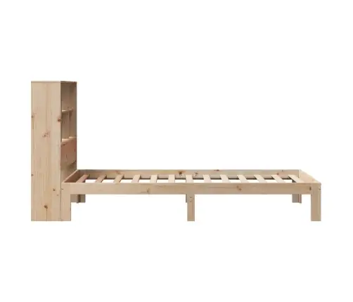 Gulta Ar Grāmatu Plauktu, Bez Matrača, 90X190 Cm, Priedes Koks Vidaxl