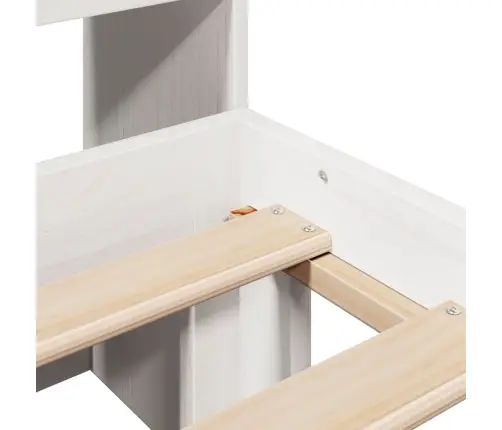 Lova Su Knygų Spinta Be Čiužinio, Balta, 120X200cm Pušis