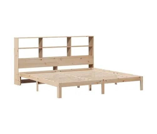 Lova Su Knygų Spinta Be Čiužinio, 180X200cm Pušies Masyvas