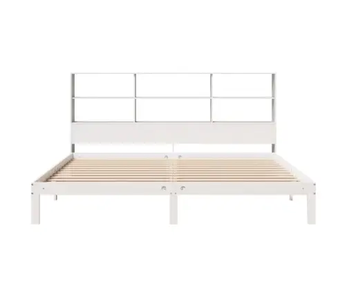 Gulta Ar Grāmatu Plauktu, Bez Matrača, 180X200 Cm, Priedes Koks Vidaxl