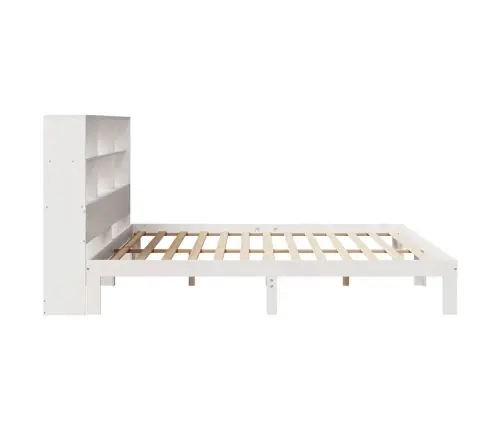 Gulta Ar Grāmatu Plauktu, Bez Matrača, 180X200 Cm, Priedes Koks Vidaxl