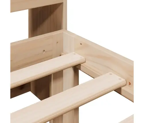 Gulta Ar Grāmatu Plauktu, Bez Matrača, 90X190 Cm, Priedes Koks Vidaxl