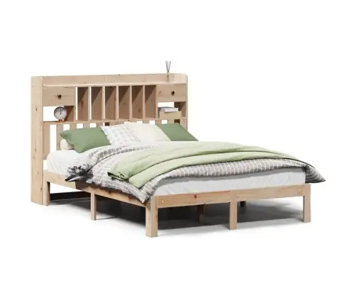 Riiuliga Voodiraam Ilma Madratsita, 135X190 cm Männipuit