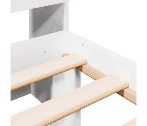 Gulta Ar Grāmatu Plauktu, Bez Matrača, 90X200 Cm, Priedes Koks Vidaxl