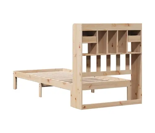 Lova Su Knygų Spinta Be Čiužinio, 100X200cm Pušies Masyvas