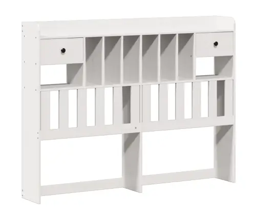 Lova Su Knygų Spinta Be Čiužinio, Balta, 140X200cm Pušis