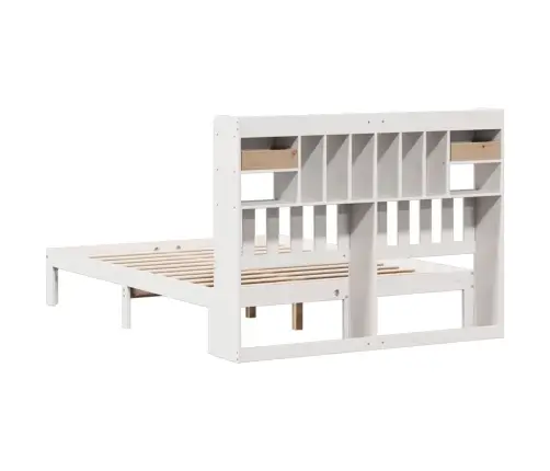 Gulta Ar Grāmatu Plauktu, Bez Matrača, 150X200 Cm, Priedes Koks Vidaxl