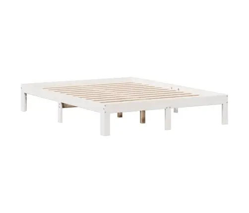 Gulta Ar Grāmatu Plauktu, Bez Matrača, 150X200 Cm, Priedes Koks Vidaxl