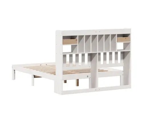 Gulta Ar Grāmatu Plauktu, Bez Matrača, 160X200 Cm, Priedes Koks Vidaxl