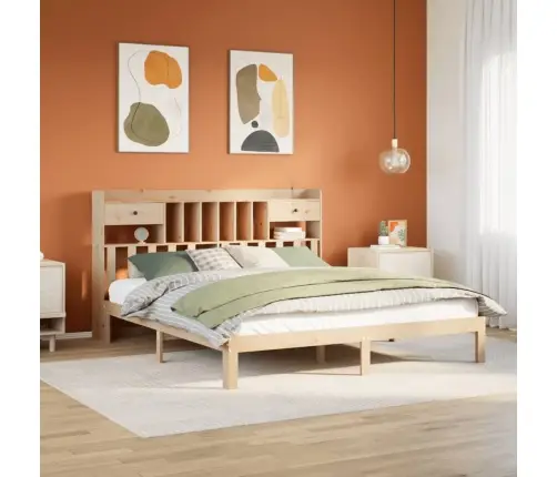 Riiuliga Voodiraam Ilma Madratsita, 180X200 cm Männipuit