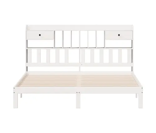 Riiuliga Voodiraam Ilma Madratsita, Valge, 180X200cm Männipuit