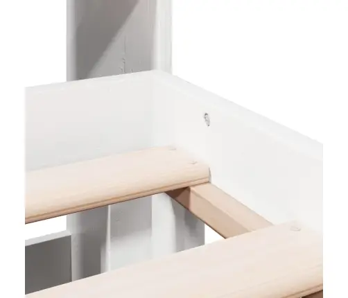 Riiuliga Voodiraam Ilma Madratsita, Valge, 180X200cm Männipuit