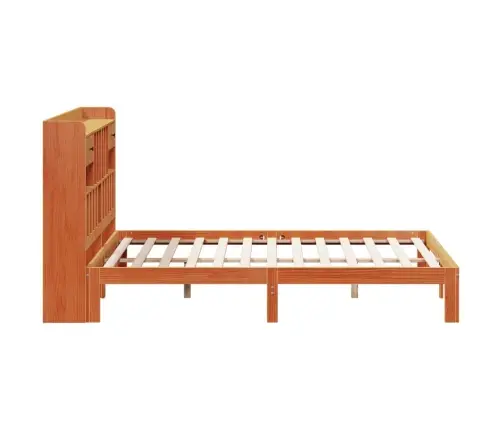 Gulta Ar Grāmatu Plauktu, Bez Matrača, 180X200 Cm, Priedes Koks Vidaxl