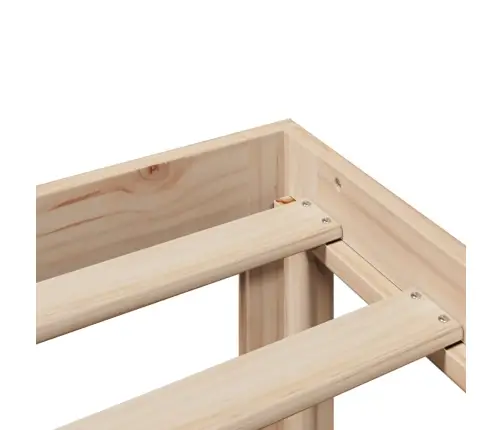 Gulta Ar Grāmatu Plauktu, Bez Matrača, 140X200 Cm, Priedes Koks Vidaxl