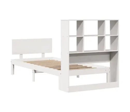 Gulta Ar Grāmatu Plauktu, Bez Matrača, 90X200 Cm, Priedes Koks Vidaxl