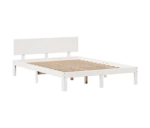 Gulta Ar Grāmatu Plauktu, Bez Matrača, 140X200 Cm, Priedes Koks Vidaxl