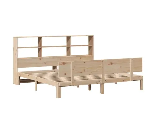 Lova Su Knygų Spinta Be Čiužinio, 180X200cm Pušies Masyvas