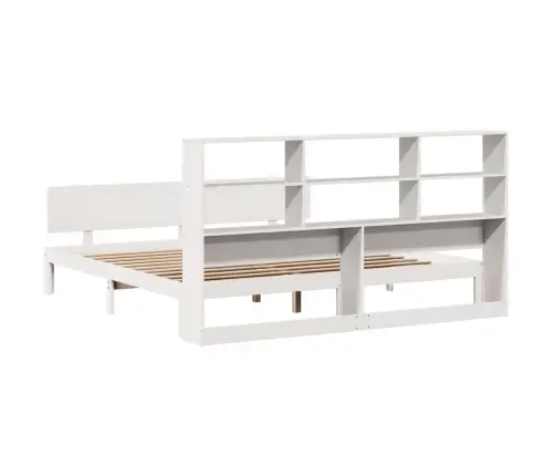 Riiuliga Voodiraam Ilma Madratsita, Valge, 180X200cm Männipuit