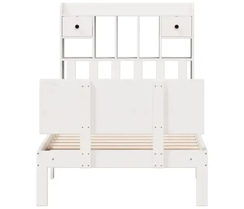 Gulta Ar Grāmatu Plauktu, Bez Matrača, 90X190 Cm, Priedes Koks Vidaxl