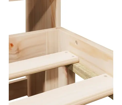 Gulta Ar Grāmatu Plauktu, Bez Matrača, 140X190 Cm, Priedes Koks Vidaxl