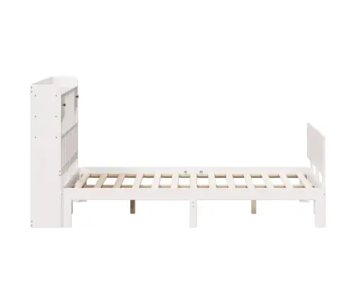 Riiuliga Voodiraam Ilma Madratsita, Valge, 140X190cm Männipuit