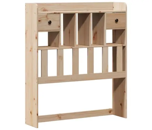 Gulta Ar Grāmatu Plauktu, Bez Matrača, 100X200 Cm, Priedes Koks Vidaxl