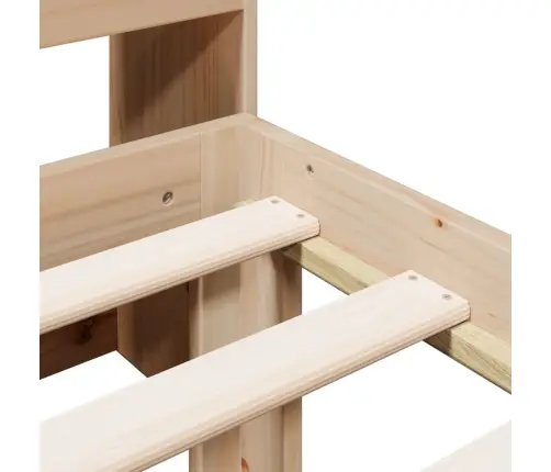 Gulta Ar Grāmatu Plauktu, Bez Matrača, 100X200 Cm, Priedes Koks Vidaxl