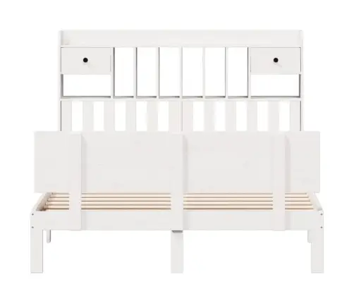 Gulta Ar Grāmatu Plauktu, Bez Matrača, 160X200 Cm, Priedes Koks Vidaxl