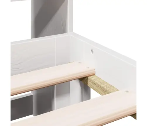 Gulta Ar Grāmatu Plauktu, Bez Matrača, 160X200 Cm, Priedes Koks Vidaxl