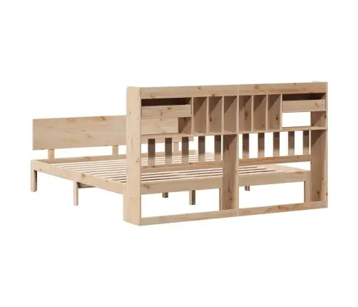 Riiuliga Voodiraam Ilma Madratsita, 180X200 cm Männipuit