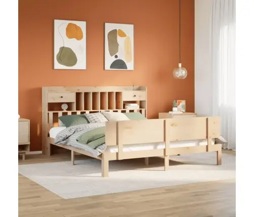 Riiuliga Voodiraam Ilma Madratsita, 180X200 cm Männipuit