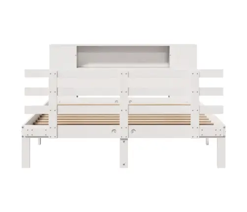 Gulta Ar Grāmatu Plauktu, Bez Matrača, 120X190 Cm, Priedes Koks Vidaxl