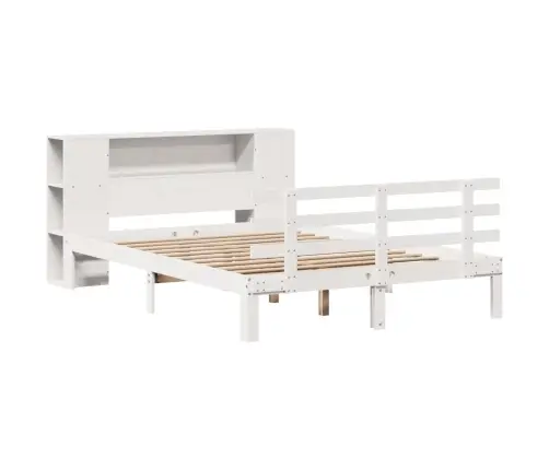 Lova Su Knygų Spinta Be Čiužinio, Balta, 120X200cm Pušis