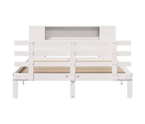 Lova Su Knygų Spinta Be Čiužinio, Balta, 120X200cm Pušis