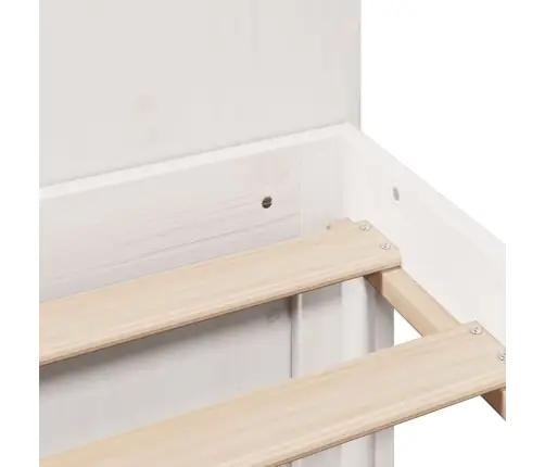 Lova Su Knygų Spinta Be Čiužinio, Balta, 120X200cm Pušis