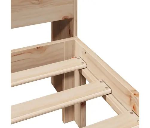 Gulta Ar Grāmatu Plauktu, Bez Matrača, 75X190 Cm, Priedes Koks Vidaxl