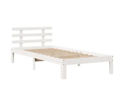 Gulta Ar Grāmatu Plauktu, Bez Matrača, 75X190 Cm, Priedes Koks Vidaxl